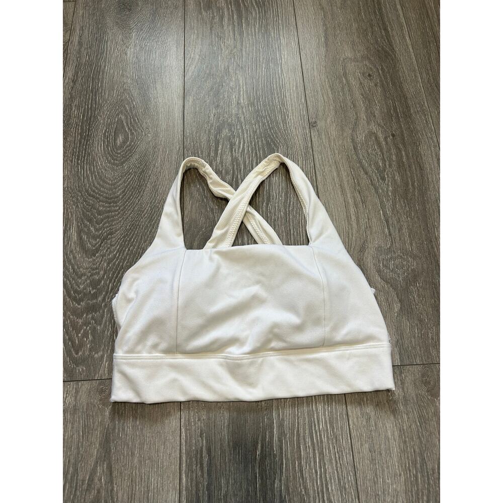 White Cream Women’s Padded Sports Bra Size Small